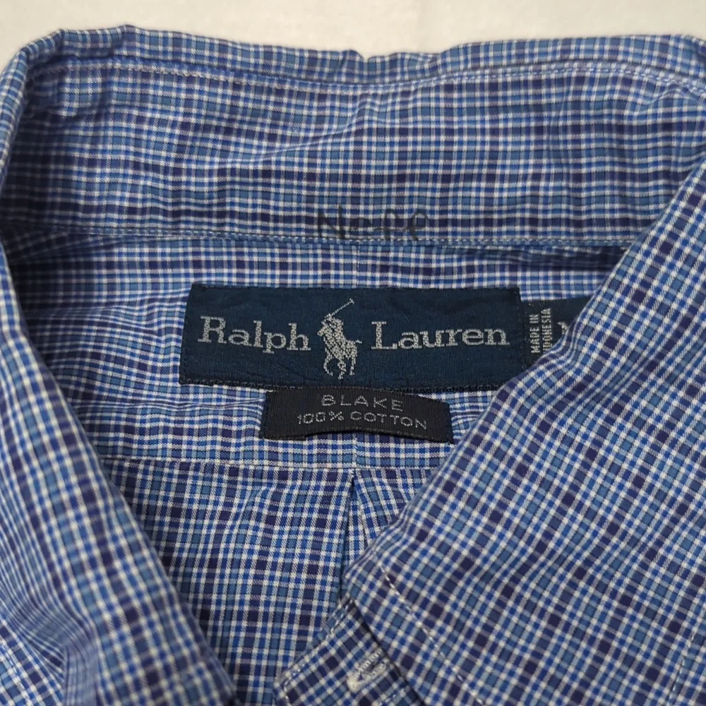 Polo Ralph Lauren Blake Checkered Plaid Long Sleeve Button-down Mens Size Medium
